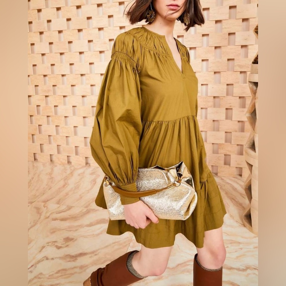 Ulla Johnson Rosa Long Sleeve Dress in Willow